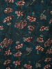 Deep Teal Blue Floral Printed Design Cotton Kurti