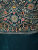 Deep Teal Blue Floral Sequins and Thread Embroidered Design Organza Party Lehenga with Matching Dupatta