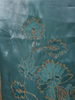 Deep Teal Blue Floral Thread Embroidered Design Organza Palazzo Suit