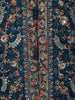 Deep Teal Blue Floral Thread Embroidered Design Satin Palazzo Suit with Dupatta