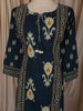 Deep Teal Blue Ikat Printed Design Cotton Straight Cut Salwar Suit with Dupatta