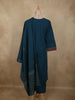 Deep Teal Blue Mirror Embroidered Design Cotton Salwar Suit with Dupatta