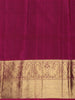 Deep Teal Blue Paisley Butta Woven Design Pure Kanchipuram Silk Saree with Contrast Border