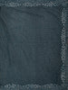 Deep Teal Blue Stone Embellished Design Net Party Wear Saree with Floral Thread Work Border