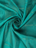 Deep Teal Blue Stripes Zari Woven Design Pure Kanchipuram Silk Saree with Zari Border