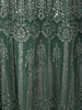 Deep Teal Emerald Green Zari Embroidered and Stone Embellished Design Net Lehenga With Net Dupatta