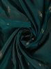 Deep Teal Green Butta Woven Design Kanchipuram Silk Saree with Zari Border