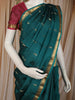 Deep Teal Green Butta Woven Design Kanchipuram Silk Saree with Zari Border
