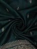 Deep Teal Green Butta Zari Embroidered Design Pure Tussar Silk Fancy Saree with Floral Zari Border