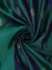 Deep Teal Green Floral Butta Woven Design Pure Kanchipuram Silk Saree with Contrast Zari Border