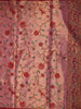 Deep Terracotta Red Floral Vine Thread Embroidered Design Pure Tissue Silk Fancy Saree