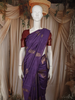 Deep Violet Birds Motif Zari Woven Design Semi Tussar Saree