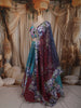 Deep Wine and Blue Sequins and Beads Embroidered Design Party Lehenga with Dupatta
