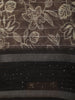 Deep Walnut Brown Floral Printed Design Mixed Cotton Saree