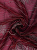 Deep Wine Abstract Stone Embellished Design Pure Organza Party Wear Saree with Designer Border