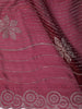 Deep Wine Abstract Stone Embellished Design Pure Organza Party Wear Saree with Designer Border