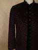 Deep Wine Abstract Zardozi Embroidered Design Velvet Men's Sherwani Suit