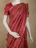Deep Wine Animal Motif Zari Woven Design Pure Kanchipuram Silk Saree with Zari Border