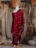 Deep Wine Butta Zari Embroidered Design Silk Salwar Suit with Dupatta
