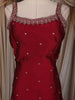 Deep Wine Butta Zari Embroidered Design Silk Salwar Suit with Dupatta