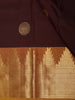 Deep Wine Butta Zari Woven Design Pure Kanchipuram Silk Saree with Contrast Zari Border