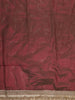 Deep Wine Butta Zari Woven Design Tissue Saree with Designer Lace Border