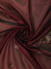 Deep Wine Butta Zari Woven Design Tissue Saree with Designer Lace Border