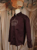 Deep Wine Crown Motif Stone Embellished Design Pure Cotton Party Wear Full Sleeve Men Shirt
