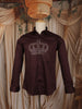 Deep Wine Crown Motif Stone Embellished Design Pure Cotton Party Wear Full Sleeve Men Shirt