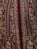 Deep Wine Floral Beads and Zari Embroidered Design Net Mastani Lehenga with Dupatta