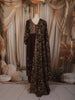 Deep Wine Floral Printed Design Cotton Anarkali Salwar Suit with Dupatta