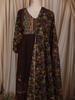 Deep Wine Floral Printed Design Cotton Anarkali Salwar Suit with Dupatta