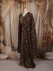 Deep Wine Floral Printed Design Cotton Anarkali Salwar Suit with Dupatta