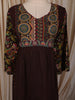 Deep Wine Floral Printed Design Cotton Anarkali Salwar Suit with Dupatta