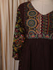 Deep Wine Floral Printed Design Cotton Anarkali Salwar Suit with Dupatta