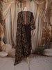 Deep Wine Floral Printed Design Cotton Anarkali Salwar Suit with Dupatta