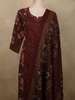 Deep Wine Floral Printed Design Cotton Salwar Suit with Dupatta