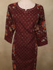 Deep Wine Floral Printed Design Cotton Salwar Suit with Dupatta