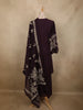 Deep Wine Floral Printed Design Cotton Salwar Suit with Dupatta