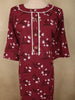 Deep Wine Floral Printed Design Cotton Straight Cut Salwar Suit with Dupatta