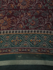 Deep Wine Floral Printed Design Crepe Saree with Contrast Border