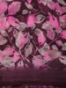 Deep Wine Floral Printed Design Linen Cotton Casual Wear Saree