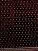 Deep Wine Floral Printed Design Pure Organza Saree with Scalloped Border