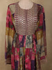 Deep Wine Floral Printed Design Synthetic Anarkali Salwar Suit with Dupatta