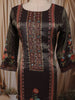 Deep Wine Floral Printed and Beads Embroidered Design Semi Silk Party Wear Straight Cut Salwar Suit with Matching Dupatta
