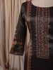 Deep Wine Floral Printed and Beads Embroidered Design Semi Silk Party Wear Straight Cut Salwar Suit with Matching Dupatta
