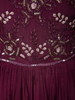 Deep Wine Floral Sequins Embroidered Design Georgette Gown with Dupatta