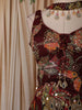 Deep Wine Floral Sequins Embroidered Design Georgette Palazzo Suit with Choker Dupatta