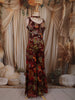 Deep Wine Floral Sequins Embroidered Design Georgette Palazzo Suit with Choker Dupatta