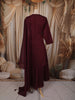 Deep Wine Floral Sequins and Beads Embroidered Design Georgette Palazzo Suit with Dupatta